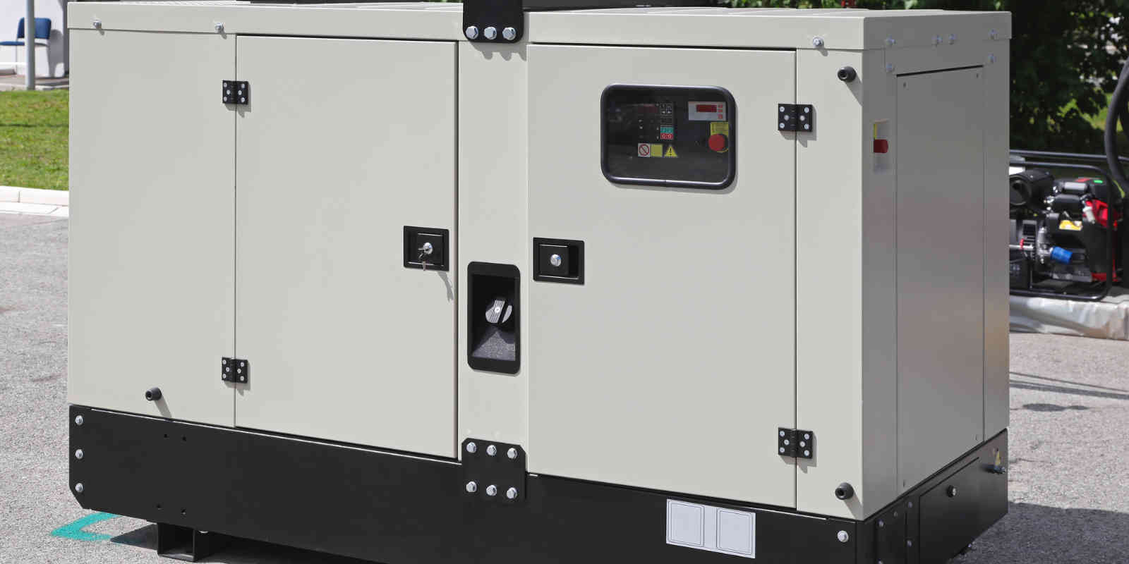 big gray power generator