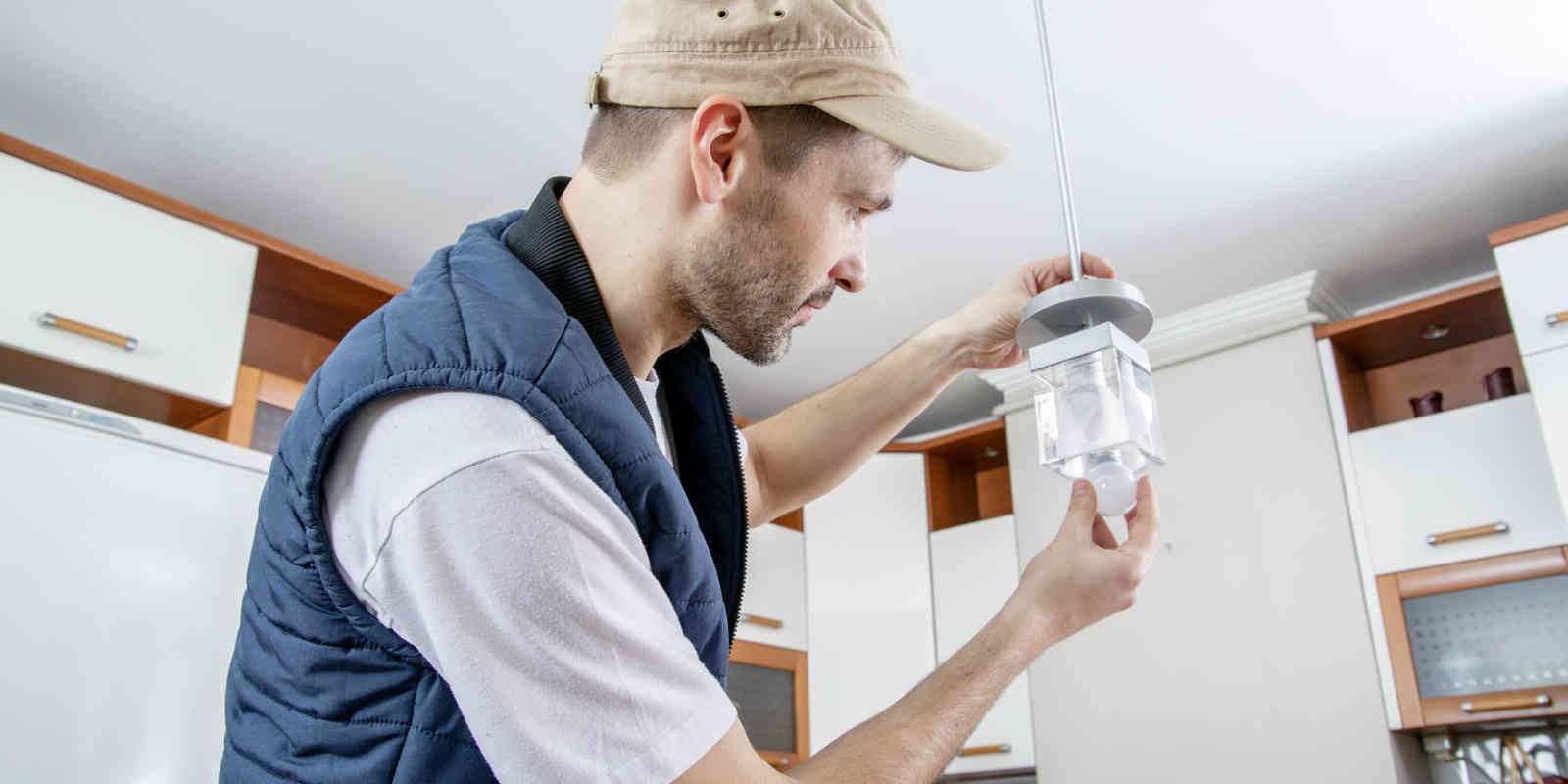 installing residential ceiling light