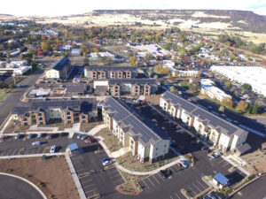 Drone view of Olive Ranch solar panels